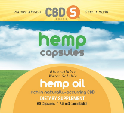 CBD Rich Organic Hemp Capsules Sixty - (60) - 7.5 mG Cannabidiol - by CBDS Brand